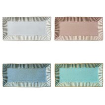 VBC까사 폰다코 사각플레이트 스트라이프 30cm 4color, 화이트