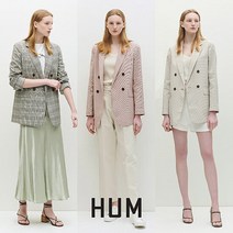 [ 시즌오프최종가 !!] 흄 (HUM) 여성 스트레치 체크 린넨자켓 1종
