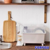 ForU424 물빠짐 뚜껑 식기건조대 정리대 식기건조선반 식기보관함 접시건조대 그릇건조대