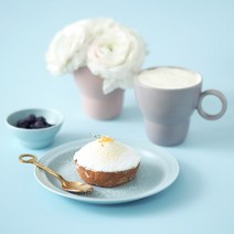 보울보울 볼볼빈티지 디저트플레이트 19cm 스카이블루, 4개입