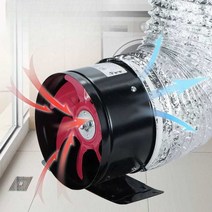 공업용 환풍기 자바라 후렉시블 배기휀 환풍기 송풍기, 4인치(10-11CM)-검정색+전원스위치케이블