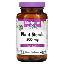 Bluebonnet Nutrition 블루보넷 뉴트리션 식물 스테롤 500mg 베지캡 90정 시토스테롤 Plant Sterols, 1개(90캡슐), 1통 90정