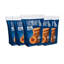 (독일직배) 알카 엘리펀트 스퀴즈드 프레즐 바다 소금 스낵 과자 80g 5팩 Alka Elephant Squeezed Pretzels Sea Salt 80g