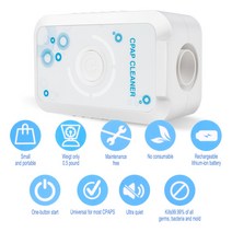 코골이방지 양압기 미니 CPAP 클리너 CPAP 소독기 살균제 살균기 APAP 자동 CPAP 인공 호흡기 클리너 수면, 한개옵션0