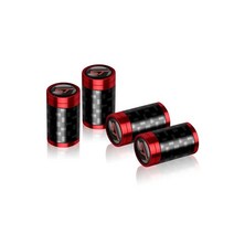 ST Ford Fiesta Fusion Mondeo Mustang TAURUS ghia용 자동차 타이어 밸브 커버 휠 에어 프로텍션 캡 스포츠카 액세서리 4 개입, [03] red For ST