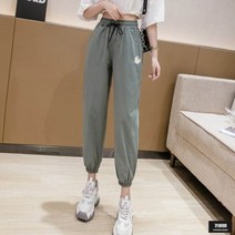 가바바 여성 조거팬츠 데이지 자수 스키니핏 밴딩팬츠 G54706