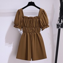 샴 반바지 여성복 여름 기질 반팔 일체형 점프슈트