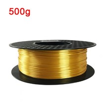 PLA 3D 프린터 필라멘트 1.75MM 실버 골드 250G/500G/1KG 반짝이는 메탈릭 느낌 3D 프린팅 재료 실키 샤인 필라멘트, Gold 500g, 07 500g -Gold