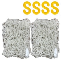 라라공방 플라스틱 주차체인 안전띠 두께6/8밀리미터 X 길이10M 2p, 화이트, 2개