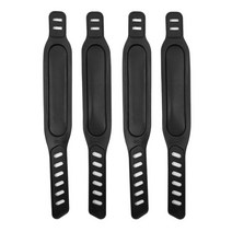 실내 자전거 사이클 VR 경주 게임 스피닝 바이크 새로운 2 쌍 운동 페달 스트랩 운동 고정 가정 또는 체육관을위한 확장 된 페달 스트랩, 01 Black