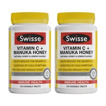 Swisse VITAMIN C MANUKA HONEY 스위스 호주 울티부스트 비타민C 200mg 마누카꿀 100mg 120정 2팩