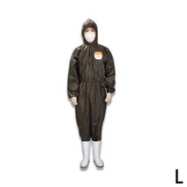 [풀리줄리] 애니세이프 SBW 일회용 방진복 원피스 진회색 L 1P, 1개