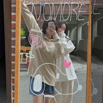 핫핑 프래그 오버핏 카라긴팔티셔츠