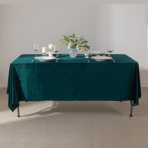 행사용벨벳테이블보 구김없고 늘어나지않는 고급벨벳소재 식탁보, 823(다크그린), 330x150