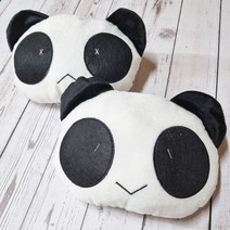 귀여운 팬더 목베개 차량용 사무실 의자 목쿠션 X 2개
