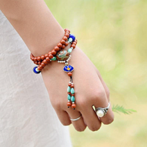 연화 천연 홍아주 원석 칠보 천주마노 108염주