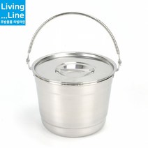 음식점 업소용 고급 스텐통 들통 대용량 깍두기통 다양한사이즈 스텐 보관용기 아이스버킷 스텐레스 곰국 곰탕 찜냄비 큰냄비 대형 국통 육수통, [LL] 사이즈-특대-뚜껑 포함