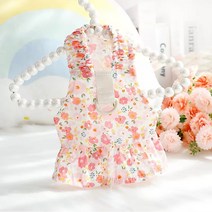 유키고고 반려동물 플라워 나시 스커트, 핑크