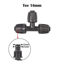 나사 가공기 파이프 호스 압착기 배관 16mm 1/2 ''PE 파이프 커넥터 스플리터 티 커플링 나사산 잠, 04 D_03 5Pcs