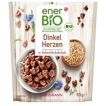 Rossmann enerBiO Dinkel Herzen Milk Chocolate 로스만 에너바이오 스펠트밀 하트 밀크 초콜릿 85g 4개