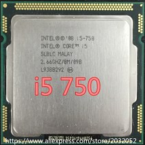 i54690 오리지널 인텔 코어 i5 750 프로세서 (2.66GHz /8MB 캐시/LGA1156) 데스크탑 I5-750 CPU, 한개옵션0