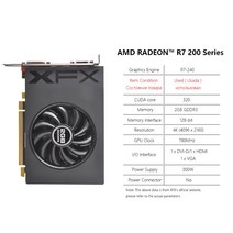 XFX RX 580 570 560 590 8GB 4GB 그래픽 카드 마이닝 R7 R9 370 380 2GB AMD GPU Radeon 1660 비디오 데스, 01 R7 240 2GB 1Fan