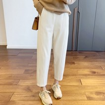 스타일아유 네오프렌 여자 겨울 슬랙스 배기 팬츠 기모 바지 밴딩 기모팬츠