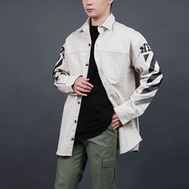 화이트 미들 면 남방 - 2color