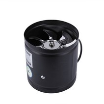 스파이럴덕트 파이프 배관 밸브 4inch6inch 인라인 덕트 팬 부스터 배기 송풍기 공기 냉각 통풍구 금속 블레이드, 4인치 블랙