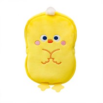 필통 필통 milkjoy귀여운병아리 귀여운 애니매이션 털융 수납가방 걸리쉬스타일 휴대용 화장가방 소품 정리, T02-귀여운병아리 수납가방-노란
