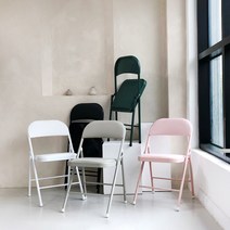 (당일출발) 하우즈 아르떼 접이식 폴딩체어 간이의자 행사용 교회 강당 등받이 쿠션 의자, 딥그린, 1개