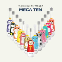 메가텐 LED 음파 전동 칫솔 360도칫솔 바디 &2p 4p셋트 8레이어 유아 어린이, 코코몽, 리필 소프트 4P 세트