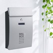 스텐 유럽식 우체통 전원주택 벽걸이 우편함 편지함 고급, 은