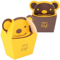 귀여운 곰돌이 초콜릿 간식 선물상자(10p) 사탕포장 부모님생신 이성친구, 1개, 옐로우