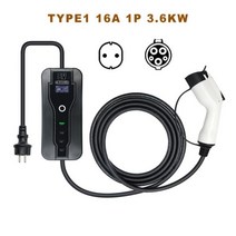 전기차충전 ERDAN 전기 자동차 충전용 휴대용 EV 충전기 타입 2 벽 박스 SAE J12 IEC 212 1A 3KW 1, 16A 3.6kw Type1, CN