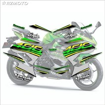 바이크 데칼 스티커 가와사키 닌자 400 ninja400 2019 20 21 쉘 프린트 데칼 스티커 24, 전체 차