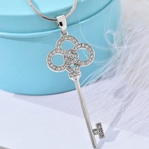 진주목걸이 키 열쇠모양 데일리 패션 러블리 롱목걸이