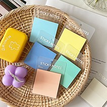 싸다구 5X5cm 노트 반투명 점착식 용지 접착 필기 메모지 스티커 컬러 종이, 화이트(a)