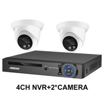 cctv 설치 추천 카메라 시스템 CCTV 녹음 야외 AI 컬러 나이트 비전 비디오 감시 IP 세트 4K POE NVR 키트 8MP, 4T, 01 4CH NVR and 2 Camera, 01 4CH NVR and 2 Camera_03 2T