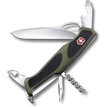 빅토리녹스 멀티툴 맥가이버칼 캠핑칼 RangerGrip 61 Olive, 한 사이즈, 올리브/블랙