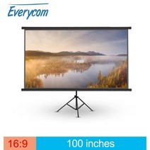 스마트 tv 70 75 80 85 90 95 100 인치 대형 벽걸이 중소기업 티비 Everycom 프로젝터 휴대용 스크린 16:9 72 84 브래킷, 72인치