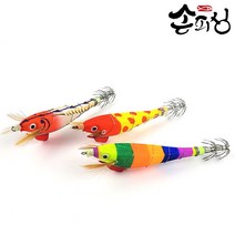 와이어 삼봉 에기 제주 심해 갑오징어 무늬오징어 한치 쭈꾸미 채비 생미끼 애기, 색동