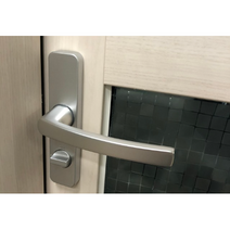 PVC 터닝도어 핸들 / 잠금장치 보유 / 세탁실핸들 #001, 95mm, 좌, 90mm