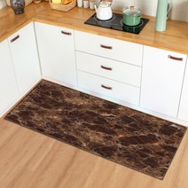 [XIG] 대리석 홈 입구 현관 매트 주방 러그 복도 목욕 안티-슬립 플로어 매트 침실 베드 사이드 발코니 거실 장식 카펫, 60cmx180cm, DLP211107-22