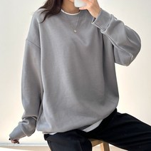 걸즈팩토리 여성용 로버루즈핏 기모 무지 오버핏 맨투맨티셔츠