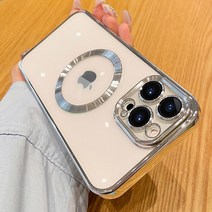 아이폰 14 13 프로 맥스 케이스 맥세이프 럭셔리 실리콘 투명 마그네틱 무선 충전 커버