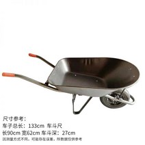 외발손수레 농업용 현장용 농사용 카트 구루마 일륜차 이륜차 리어카 건설업, 대형 라운드 버킷 그레이 솔리드