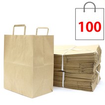애브리플러스 크라프트 종이쇼핑백 종이가방 100매