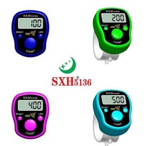카운터기 손가락 카운터 승나침반 이슬람 Tasbih 구슬 5 디지털 LED 전자 핸드 헬드 탈리 리모콘 링, random color 1pc 2