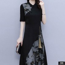 가바바 여성 빅사이즈 원피스 고급진 정통의상 느낌의 미디원피스 5XL 까지 G67911